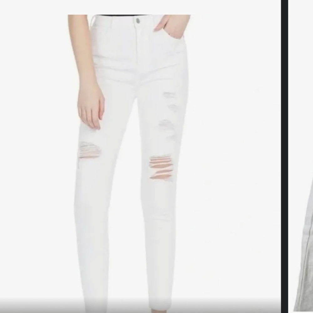 Celebrity NWT The Rider Distressed White Jeans